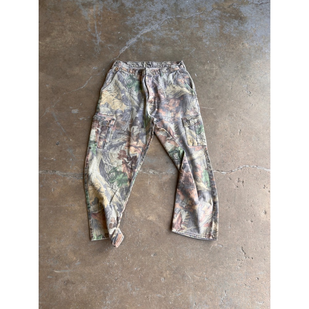 36X30 Wrangler Advantage Timber Camo Cargo All Over Print Leaf Tree Camouflage
